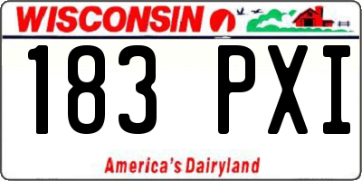 WI license plate 183PXI
