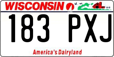 WI license plate 183PXJ