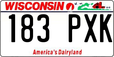 WI license plate 183PXK