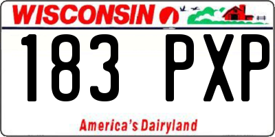 WI license plate 183PXP