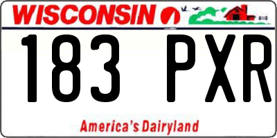 WI license plate 183PXR