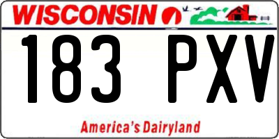 WI license plate 183PXV