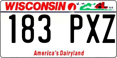WI license plate 183PXZ