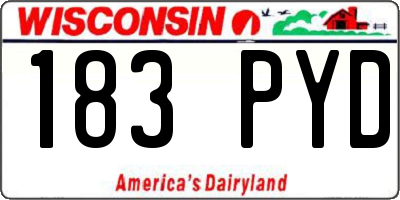 WI license plate 183PYD