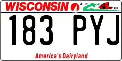 WI license plate 183PYJ