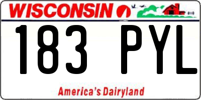 WI license plate 183PYL