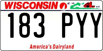 WI license plate 183PYY