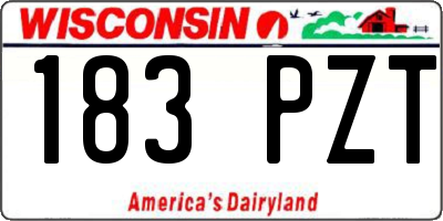 WI license plate 183PZT