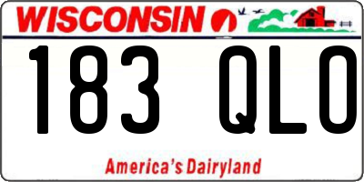 WI license plate 183QLO