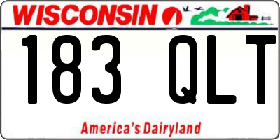 WI license plate 183QLT