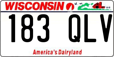 WI license plate 183QLV