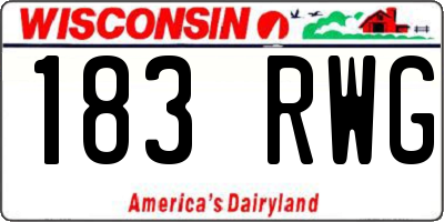 WI license plate 183RWG