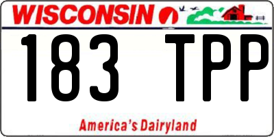 WI license plate 183TPP