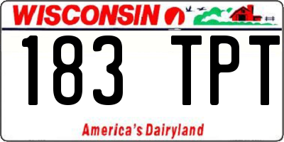 WI license plate 183TPT