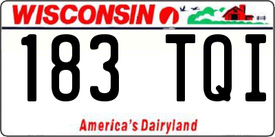 WI license plate 183TQI