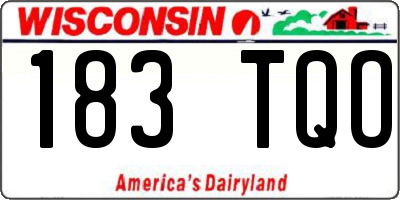 WI license plate 183TQO