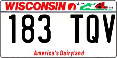 WI license plate 183TQV