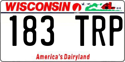 WI license plate 183TRP