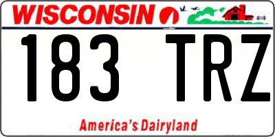 WI license plate 183TRZ