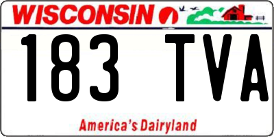 WI license plate 183TVA
