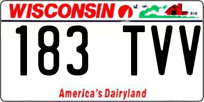 WI license plate 183TVV