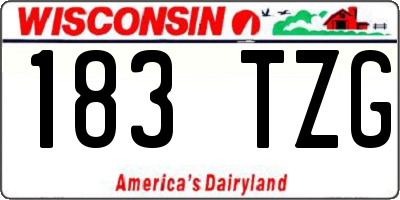 WI license plate 183TZG