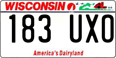 WI license plate 183UXO