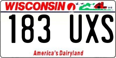 WI license plate 183UXS