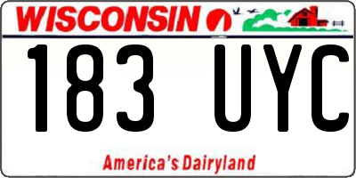 WI license plate 183UYC