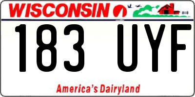 WI license plate 183UYF