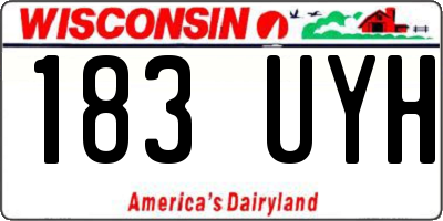 WI license plate 183UYH
