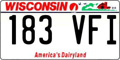 WI license plate 183VFI
