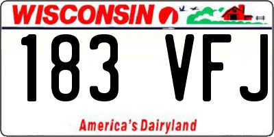 WI license plate 183VFJ
