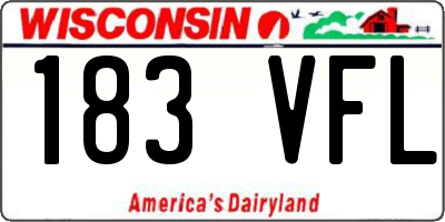 WI license plate 183VFL