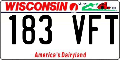WI license plate 183VFT