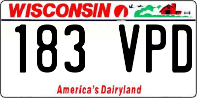 WI license plate 183VPD