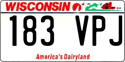 WI license plate 183VPJ