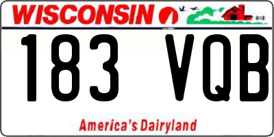 WI license plate 183VQB