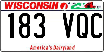 WI license plate 183VQC