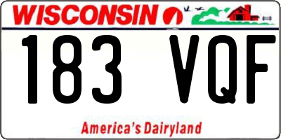 WI license plate 183VQF