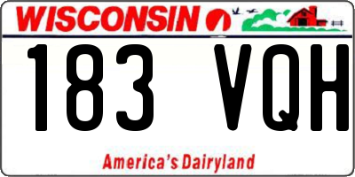 WI license plate 183VQH