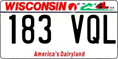 WI license plate 183VQL