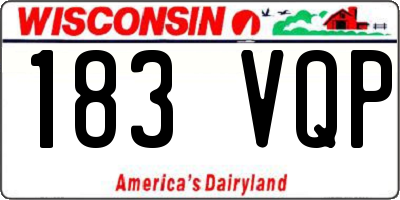 WI license plate 183VQP