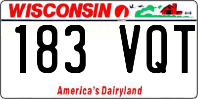 WI license plate 183VQT