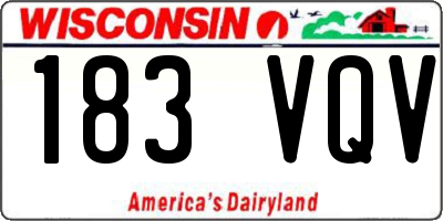WI license plate 183VQV