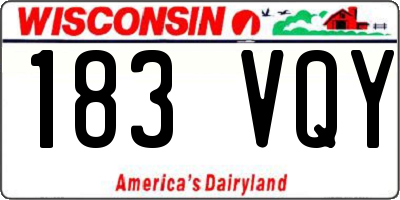 WI license plate 183VQY
