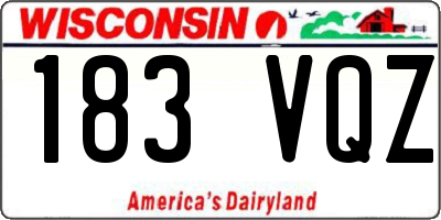 WI license plate 183VQZ