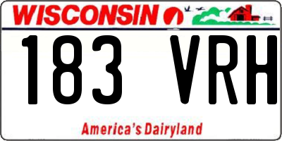 WI license plate 183VRH