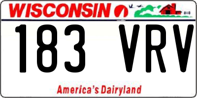 WI license plate 183VRV