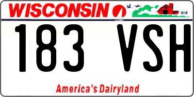 WI license plate 183VSH